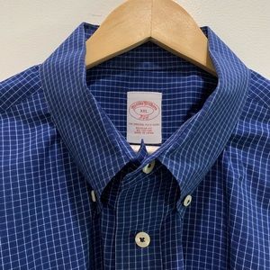Brooks Brothers dark blue, long sleeve dress shirt